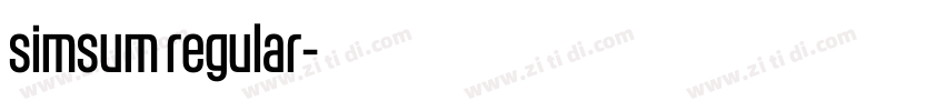 simsum regular字体转换 simsum regular字体转换